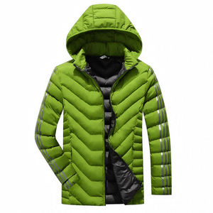 Chaqueta acolchada con cuello levantado impresa personalizada al por mayor para hombre, chaqueta de lona informal de invierno con bolsillos, estilo callejero - Product Image 6