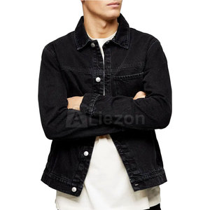 Venta al por mayor logotipo personalizado de algodón hecho chaqueta de mezclilla transpirable uso al aire libre de los hombres chaqueta de mezclilla - Product Image 2