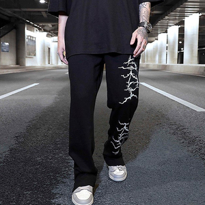 Pantalon de survêtement évasé avec impression bouffante et logo personnalisé Pantalon de survêtement avec impression bouffante personnalisée dernier modèle Pantalon de survêtement avec impression bouffante personnalisée - Product Image 4