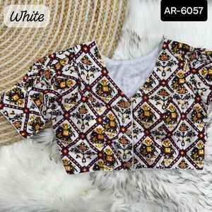 Vêtements ethniques indiens pur coton Readymade Blouse avec motif imprimé Travail décontracté et Dailya Wear Saree Blouse pour femmes vêtements - Product Image 2