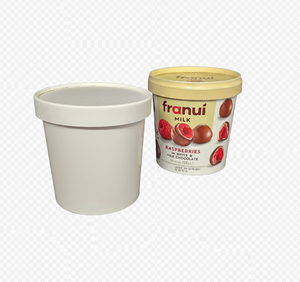 ชามกระดาษเกรดอาหารกันลอน DPAP300เคลือบแว็กซ์ด้านเดียวและบรรจุฝากระดาษสำหรับคุกกี้และเยลลี่ - Product Image 2