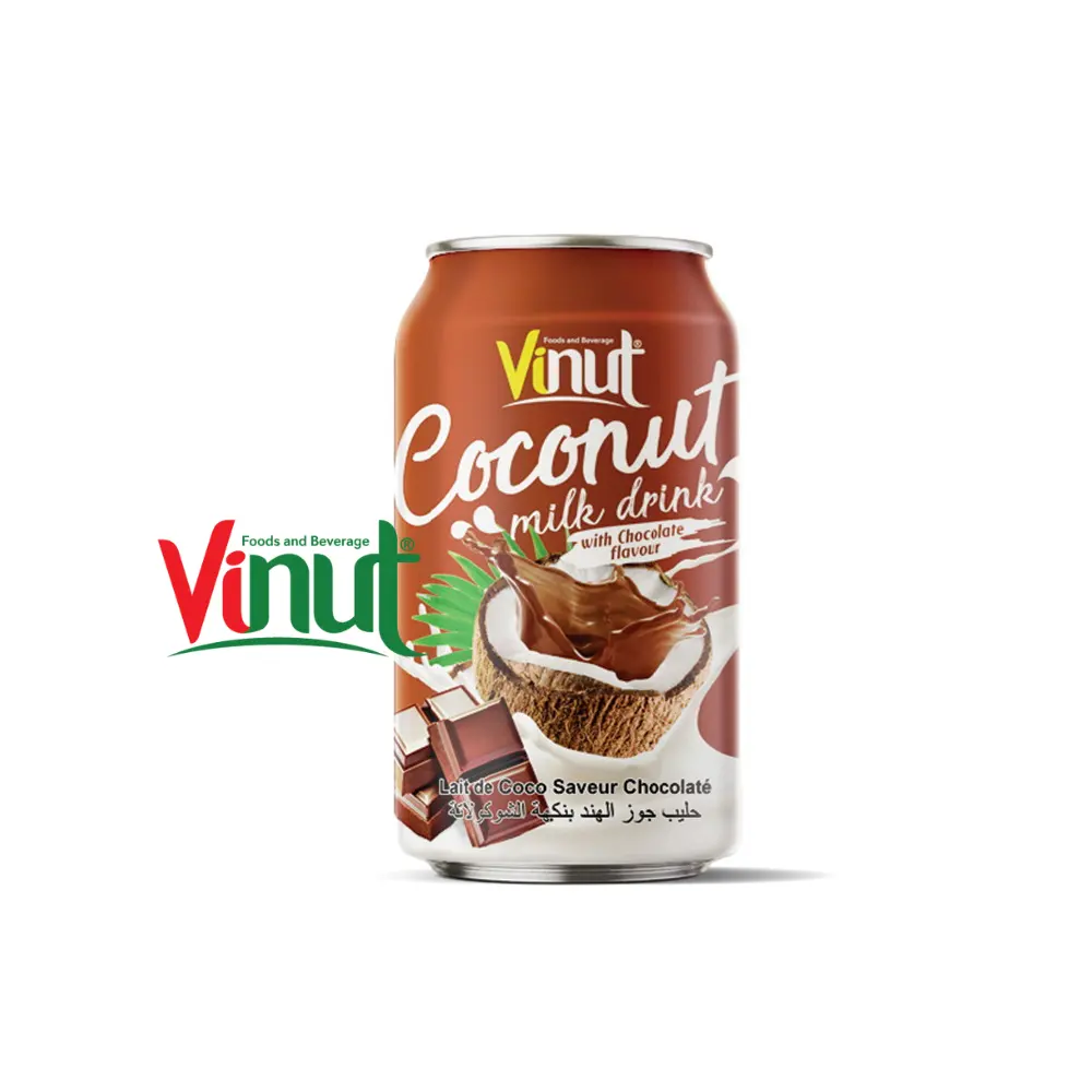 11.1 floz Vinut Lait de coco avec distribution de chocolat Boisson non alcoolisée Boisson de marque privée sans sucre ajouté Vente en gros ODM OEM