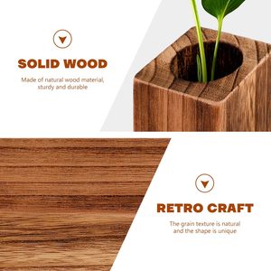 VASES en bois grand bourgeon Vase en bois Vase à fleurs étanche à la main Pots de plantes pot de fleurs décoratif arrangeant des Bouquets - Product Image 4