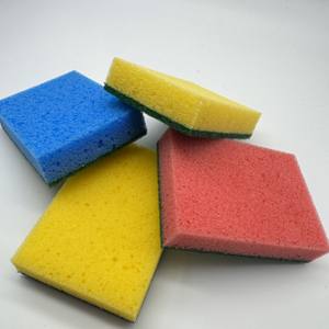 Casalina Multi-Color Antibacterial Dish <b>Cleaning</b> Scouring Sea Sponge <b>Pads</b> Pack 2 12.5x9x3cm Size Perfumed Antibacterial <b>Pads</b> - Product Image 2