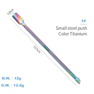 Poussoirs à ongles professionnels Poussoirs à cuticules de haute qualité Poussoirs à ongles à cuticules tranchants avec lime à ongles - Product Image 5