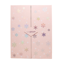 Boîte Cadeau Luxe Personnalisée en Carton Rose, Vide, Calendrier de l'Avent pour 10 Jours