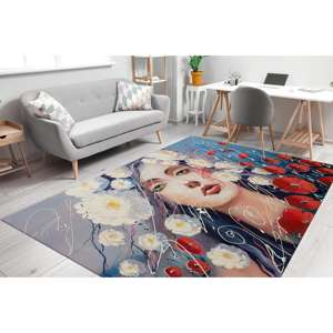 Alfombras con Pintura de Mujer Floral, Alfombra de Óleo, Alfombras Florales, Alfombra Moderna, Alfombra Suave No Tejida - Product Image 3