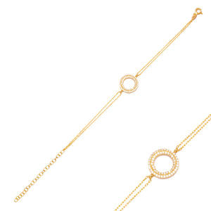 Trendy Hollow Round Design Handmade 925 Sterling <b>Silver</b> <b>Charm</b> <b>Bracelet</b> Wholesale Turkish Jewelry - Product Image 1