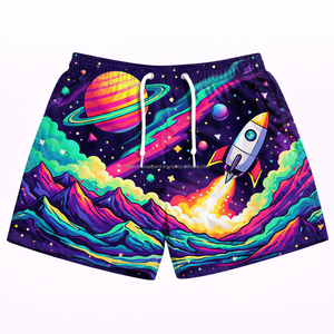 Shorts en nylon à mémoire de forme, écologiques, recyclés, séchage rapide, respirants, hydrofuges, taille élastique, vintage, personnalisables OEM - Product Image 5