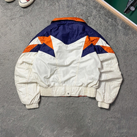Veste coupe-vent personnalisée pour l'extérieur, avec patchwork et broderie, blouson d'aviateur en coton et polyester avec doublure en maille imperméable, veste zippée