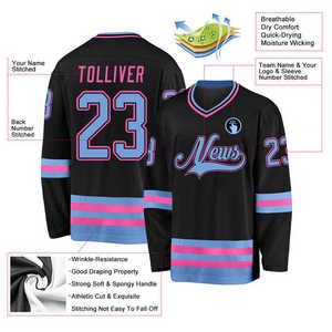 Nouveau style respirant 100% polyester, maillot de hockey sur glace à manches longues par sublimation / Maillot de hockey sur glace fabriqué au Pakistan - Product Image 3