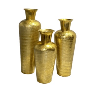 Vase de sol en métal pour salon plaqué or décoration de jardin extérieur fleurs et plantes Vase d'exposition pour fournitures de mariage - Product Image 2