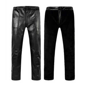 Meilleure vente Pantalon en cuir décontracté pour homme Pantalon de jogging en cuir souple de haute qualité, respirant et confortable à bas prix - Product Image 2