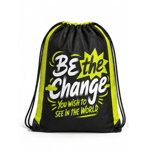 Bolsa de Gimnasio Unisex Negra de Poliéster con Cordón, Color Sólido, Duradera, Ecológica, Anti-Robo, Gran Capacidad, Plegable, para Fitness - Product Image 5