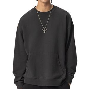 Sweat-shirt surdimensionné en molleton épais et personnalisé pour femmes, col rond, pull avec poche, fournisseur en gros OEM ODM - Product Image 6