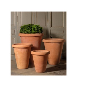 Macetas y jardineras de arcilla de diseño cuadrado de terracota bohemio multicolor al por mayor - Product Image 2