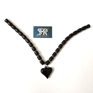 Collier statement en perles de résine multicolores de qualité supérieure, pendentif en forme de cœur, bijoux faits à la main, brillant, modèle ange, léger, pour les festivals - Product Image 1