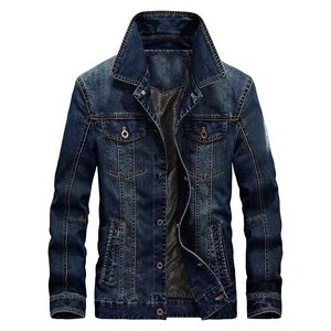 Chaqueta vaquera OEM para hombre, prendas de vestir informales, chaqueta de otoño, chaqueta vaquera abotonada, chaqueta vaquera de gran tamaño para hombre - Product Image 1