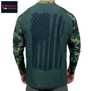 เสื้อยืดตกปลาสำหรับผู้ชายเสื้อลายพรางแขนยาวสีเขียวอ่อนออกแบบได้ตามต้องการ - Product Image 3