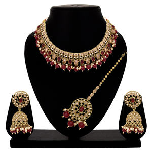 Conjunto de collares gargantilla de belleza adornada tradicional - Product Image 1