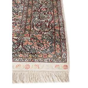 Alfombra de Seda Anudada a Mano Gulmarg, Diseño Rectangular con Patrón de Medallón Rojo Naranja, Estilo Patchwork, para Sala de Estar, Pae-5244 - Product Image 4