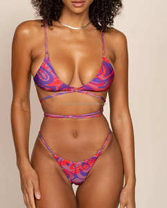 New Summer 2025 Swimsuit Solid Color <b>Bikini</b> Set simple Swimwear Sexy Biquini Bathing Suit Women <b>Bikini</b> - Product Image 4