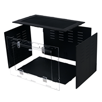 Enclos pour reptiles empilable et détachable avec porte magnétique à ouverture frontale, PVC haute densité pour terrarium de lézard à crête léopard