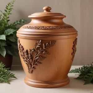 โกศเผาศพด้วยการออกแบบที่ไม่ซ้ำใครทำจากไม้แข็งทำด้วยมือสินค้าปรับแต่งได้ - Product Image 2