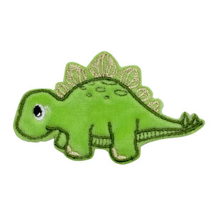 Diseño personalizado lindo hierro en bordado dinosaurio minky parche - Product Image 2