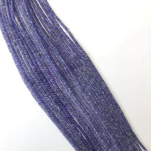 ลูกปัดแทนซาไนต์ธรรมชาติแบบเรียบ 1 เส้น สำหรับทำเครื่องประดับอัญมณ์ - Product Image 1