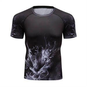 Camiseta de Compresión de Manga Larga para MMA y BJJ con Sublimación Personalizada, con Logotipo, Ropa de Lucha y Equipamiento Deportivo de Alto Rendimiento - Product Image 1