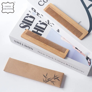 Peine de madera de bambú ecológico hecho a mano personalizado peine de naturaleza no estática para uso doméstico - Product Image 3