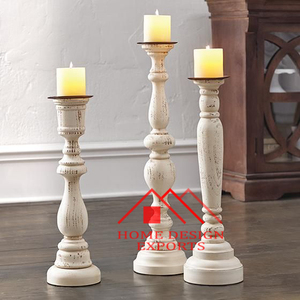 Accessoires de table Bougeoir fini blanc pour décoration de mariage et décoration de table Bougeoir pour décoration de noël - Product Image 6