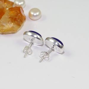 Boucles d'oreilles pendantes en lapis-lazuli pour femmes, argent sterling plaqué or, tendance, cadeau de mariage, anniversaire, fête, bijoux - Product Image 2