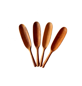 Usine du Vietnam artisanat cuillères à soupe en bois bambou artisanat cadeau ensemble fête dîner mariage emballage personnalisé long manche servant de la nourriture - Product Image 1