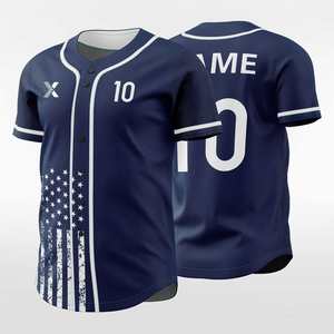 เสื้อเบสบอลผู้ชาย โพลีเอสเตอร์ - ระบายอากาศได้ดีและพิมพ์ลายพัฟฟ์ รับผลิตตามสั่ง ขายส่ง - Product Image 1