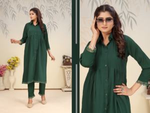 Artriddh Moksh International Formelle Coton Réversible Coupe Ample Mariage Kurtis ICE VOL 1 Série Surat Fabricants - Product Image 4