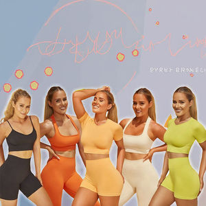 Conjunto Deportivo de 2 Piezas para Yoga para Mujer, Sujetador Deportivo de Secado Rápido, Pantalones Cortos de Cintura Alta para Entrenamiento - Product Image 2