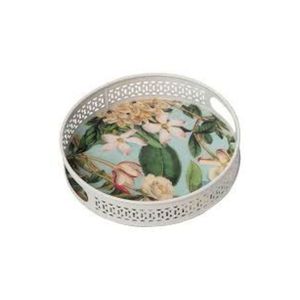 Bandeja de Servicio de Esmalte Metálico con Acabado Elegante, Diseño de Alta Calidad para Hogar, Hotel, Restaurante - Product Image 1