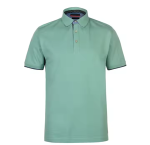 เสื้อโปโลผ้าฝ้ายผ้าไหมปักโลโก้สำหรับผู้ชาย - Product Image 5