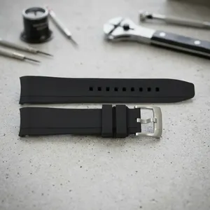 Unisex JD371 Black Sport Silicone Smartwatch Band Stainless Steel Buckle Soft Adjustable <b>Watch</b> Strap <b>Watch</b> Bands <b>Watch</b> Part - Product Image 3