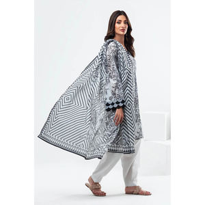 Nouveaux modèles non cousus Salwar Kameez pour femmes 3 pièces vêtements de pelouse décontractés légers de qualité fine pour les occasions formelles et décontractées - Product Image 4