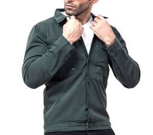 Veste en jean pour hommes à taux raisonnable dernière mode confortable veste en jean anti-rides à manches longues pour hommes avec des conceptions uniques - Product Image 3