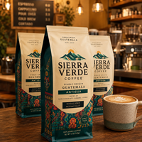 Sacs à café personnalisés AT PACK Guatemala avec fermeture à glissière détachable 1 kg et valve pour l'emballage de café en grains entiers et moulu