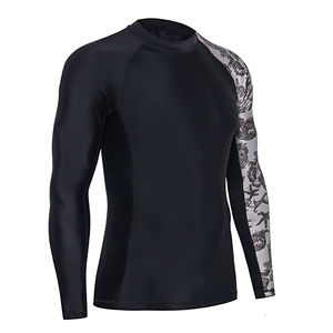 Custom Printed Sublimation Compression BJJ <b>Rashguard</b> for Men Design Your Own MMA Grappling Gear breathable best fashion OEM - Product Image 2