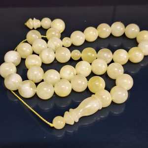 Collier de prière musulman (tasbih) en perles de résine style ange, écologique, avec pompon - Product Image 3