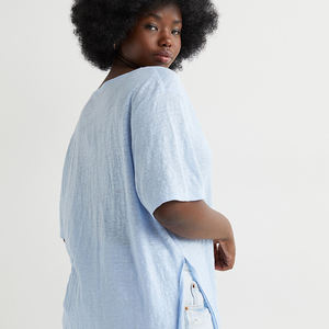 เสื้อยืดคอกลมผ้าคอตตอนสำหรับผู้หญิงเสื้อยืดลำลอง - Product Image 5