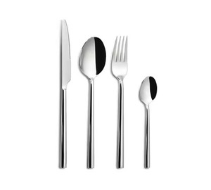 Ensemble de couverts en acier inoxydable poli miroir, compatible lave-vaisselle, de haute qualité - Product Image 2