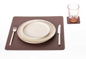 Wholesale Leather Dining <b>Table</b> Placemats for Restaurant Use Smell Proof Heavy Duty Comfortable Non Slip Waterproof Heat - Product Image 4