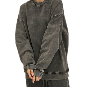 Sudadera con capucha de lavado de piedra de algodón 100% para hombre OEM sudadera de lavado ácido bordada de gran tamaño personalizada para invierno - Product Image 2